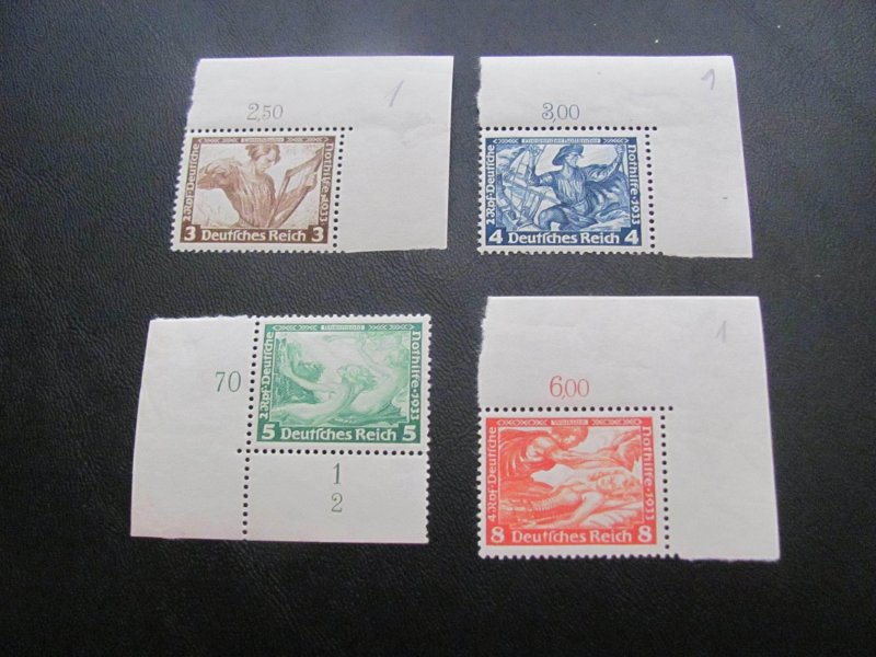 GERMANY 1933 MNH SC B49/53  WAGNER CORNER MARGINS  $100+ UNIQUE (115)