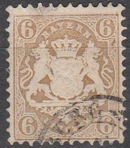 Bavaria #25A  F-VF Used CV $70.00  (A13053)