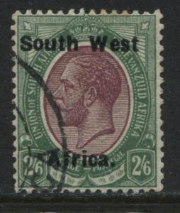 South West Africa 1924 2/6d SWA single CDS used