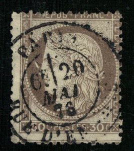 CERES, France, 1870-1871, 20c, CV $ 355 (T-8637)