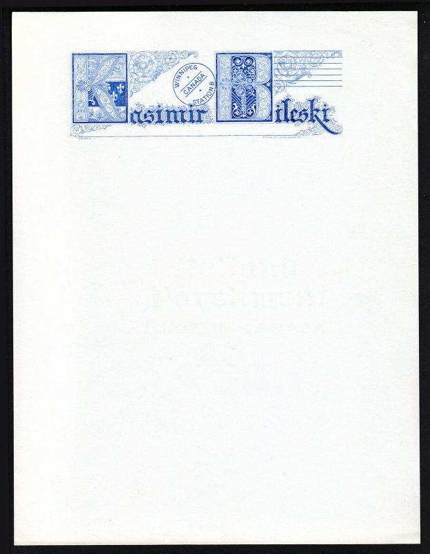 KASIMIR BILESKI STYLIZED LETTERHEAD DESIGNED BY ARTHUR SZYK