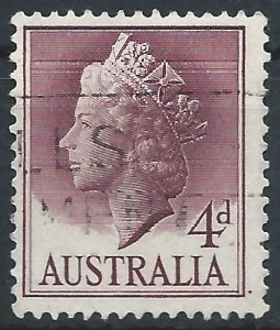 Australia 1957 - Queen Elizabeth 4d definitive - SG294 used