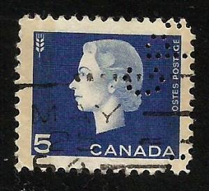 Canada #405pi - perfin