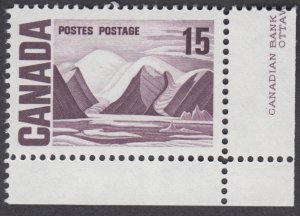 Canada- #463iii - 15c Centennial Issue Bylot Island, F, PVA Gum - MNH