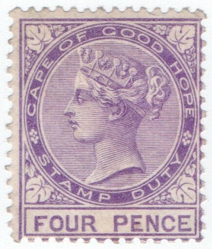 (I.B) Cape of Good Hope Revenue : Stamp Duty 4d (1877)