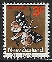 New Zealand # 442 - Lichen Moth - used.....{GR5}
