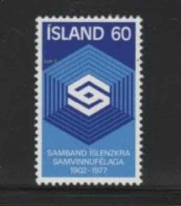 ICELAND #501 1977 SOCIETY EMBLEM MINT VF NH O.G