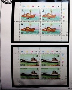 TUVALU Sc 77-80 NH MINISHEETS OF 1978 - SHIPS - (AF24)