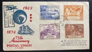 1950 St Johns Antigua Cover To New York USA  Universal Postal Union UPU