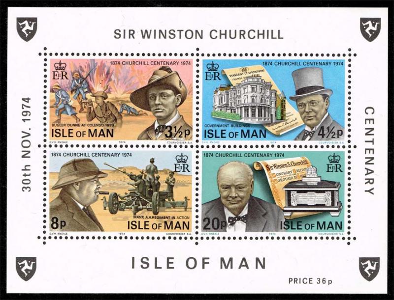 Isle of Man #51a Sir Winston Churchill Centenary; MNH (1.40)