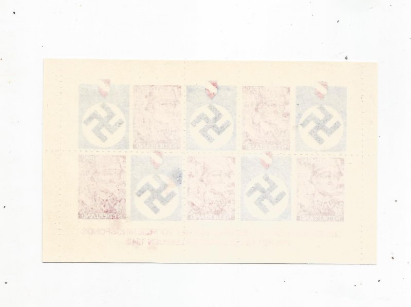 GERMANY OCCUPATION OF NETHERLANDS PROPAGANDA STAMP SHEET