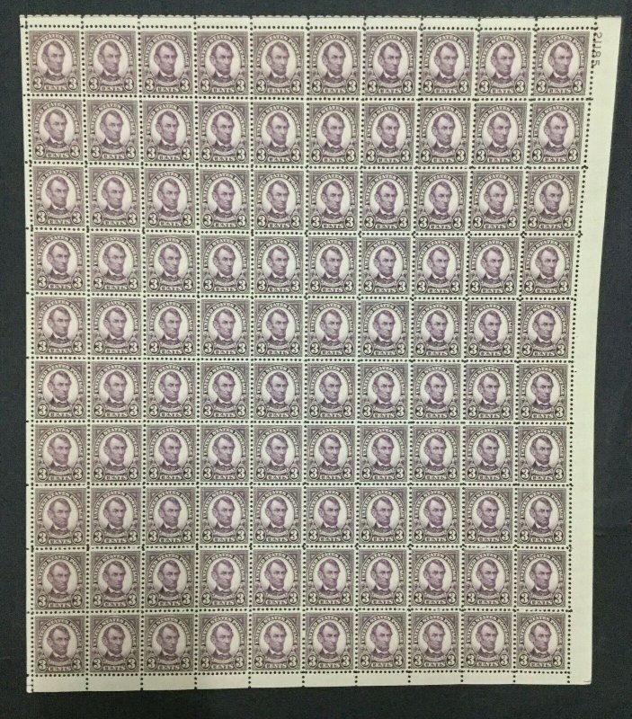 MOMEN: US STAMPS #635 FULL SHEET OF 100 MINT OG **NH** LOT #32733