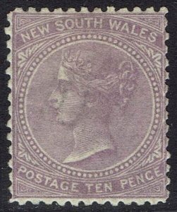 NEW SOUTH WALES 1867 QV 10D WMK '10' PERF 11