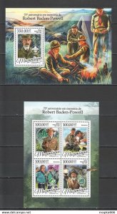 2016 Mozambique Scouting Robert Baden Powell 1Kb+1Bl ** St2188