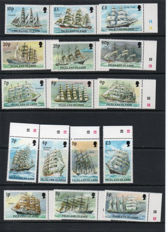 Falkland Islands 485-500 MNH