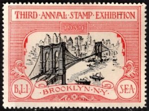 1934 US Cinderella Third Annual Stamp Exhibition Brooklyn New York Set/4