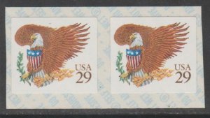 U.S. Scott #2595 Brown - Eagle & Shield Booklet Stamps - Mint NH Pair