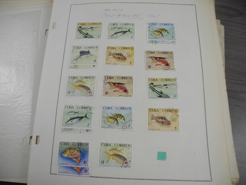 CUBA, 100s & 100s of Stamps mostly hinged on Scott pages