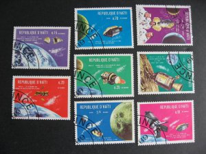 Haiti space stamps Sc 624-I plus imperf sets U couple faults, ex-Bileski estate