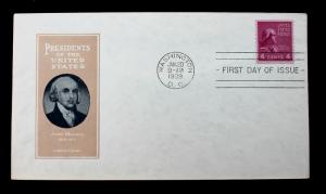 US #843 FDC U/A 1939 Presidential Series Horizontal Coil HARRY IOOR