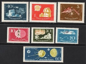 Thematic stamps HUNGARY 1959 GEOPHYSICAL 7v 1552/8 mint