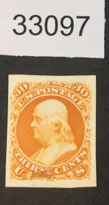 US STAMPS  #71p4 PROOF ON CARD LOT #33097