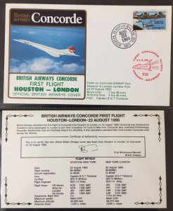 USA GB Hungary 1985 Concorde Covers x 20  CP1141