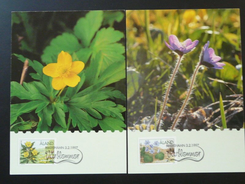 flowers anemone x2 maximum card Aland 84598