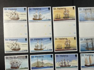 ST. HELENA # 716-727--MINT NEVER/HINGED---COMPLETE SET OF GUTTER PAIRS-----1998