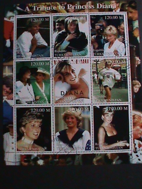 TURKMENISTAN 2000-IN MEMORIAL -PEOPLE'S QUEEN-LADY DIANA-CTO-S/S VERY FINE