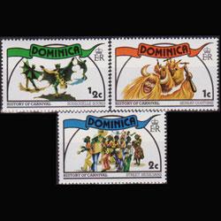 DOMINICA 1978 - Scott# 555-7 Carnival 1/2-2c NH