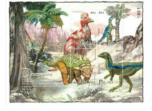 Palau - 2004 - Dinosaurs - Sheet of Four - MNH