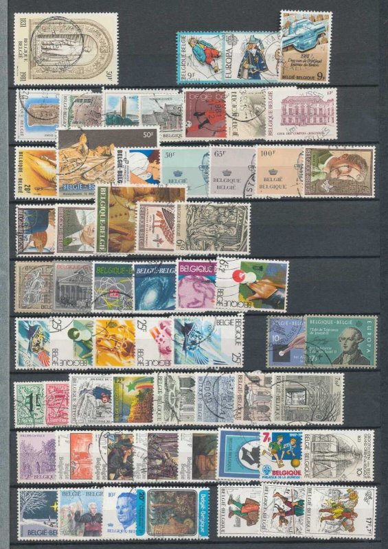 Belgium 1978/90 Used Wildlife Art (Apx 350 Stamps) ( DW833 