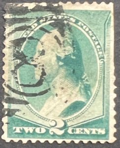 Scott#: 213 - George Washington 2¢ 1887 ABNC used single stamp - Lot G8