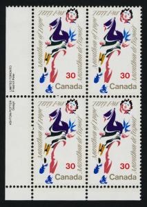 Canada 915 BL Plate Block MNH Terry Fox, Marathon of Hope