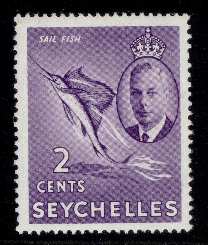 SEYCHELLES GVI SG158, 2c lilac, NH MINT. 