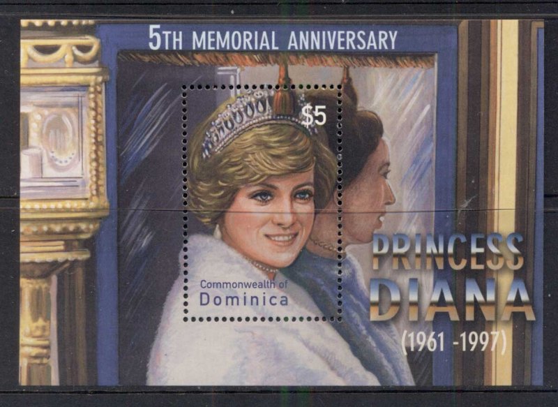 Dominica 2003 Princess Diana in Memoriam 5th Anniv. MS MUH