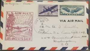 Pan Am FAM 19 Los Angeles Suva Fiji FFC 1941.