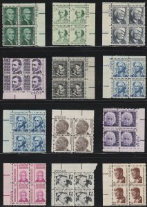 Prominent Americans #1278-95 Complete Set of 20 Plate Blocks MNH