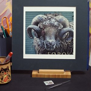 Faroe Islands Scott #42 Ram by Czeslaw Slania limited edition foil print