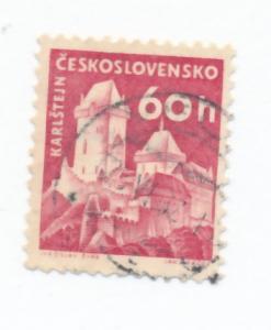 Czechoslovakia 1960  Scott 975 used - 60h, Karlstein Castle