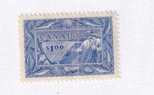 CANADA # 302 VF-MNH $1 FISHING ISSUE CAT VALUE $60 AT 20% LUV COD & CHIPS