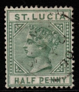 ST.LUCIA SG31 1883 ½d DULL GREEN FINE USED