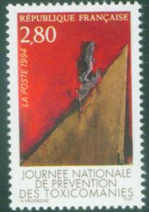 FRANCE Scott 2445 Yvert 2908  MNH** 1994 Addiction