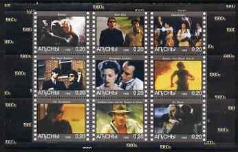 ABKHAZIA - 1999 - Movies from 1980's - Perf 9v Sheet - M. N.H. - Private...
