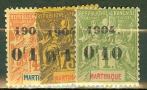QM: Martinique 54-61 mint CV $350.50; scan shows only a few