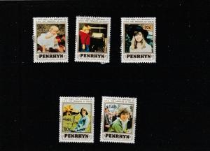 Penrhyn Island  Scott#  190-4  MNH