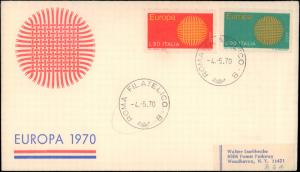 Italy, Worldwide First Day Cover, Europa