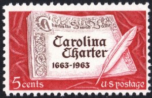 SC#1230 5¢ Carolina Charter Issue (1963) MNH