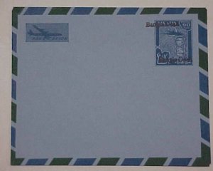 BANGLADESH  DOUBLE OVERPRINT on 90p AIR ENVELOPE